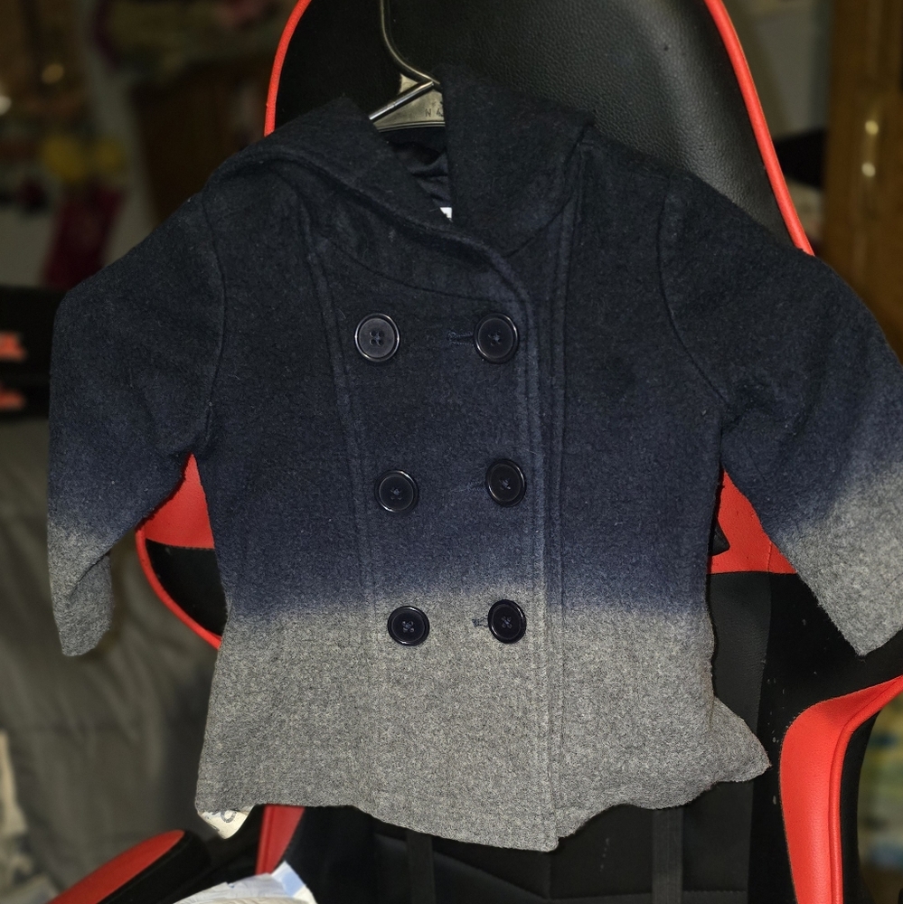 Kids Double-Breasted Gray Coat